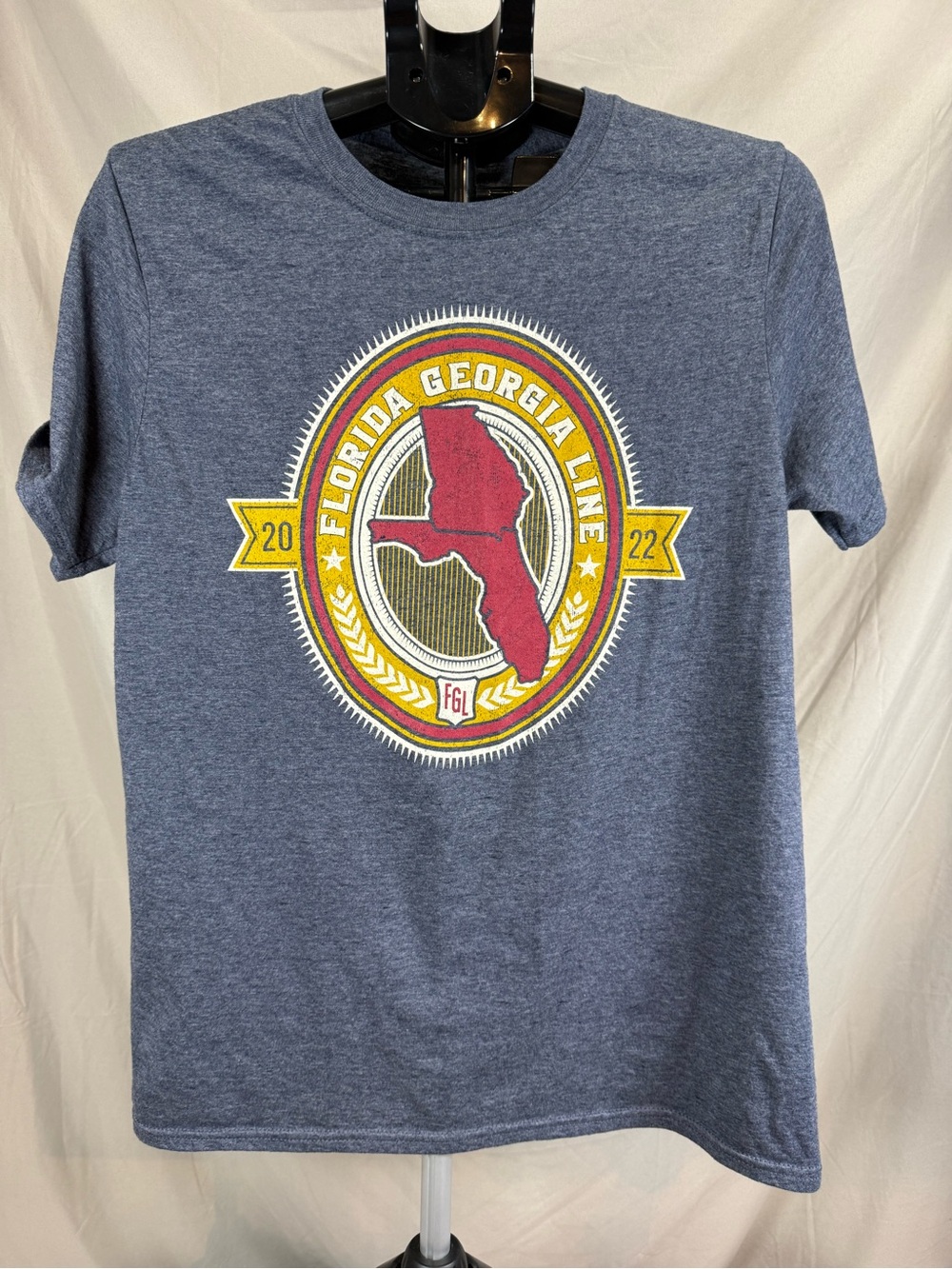 Florida Georgia‎ Line 2022 Concert T-Shirt - Heather Blue - Medium